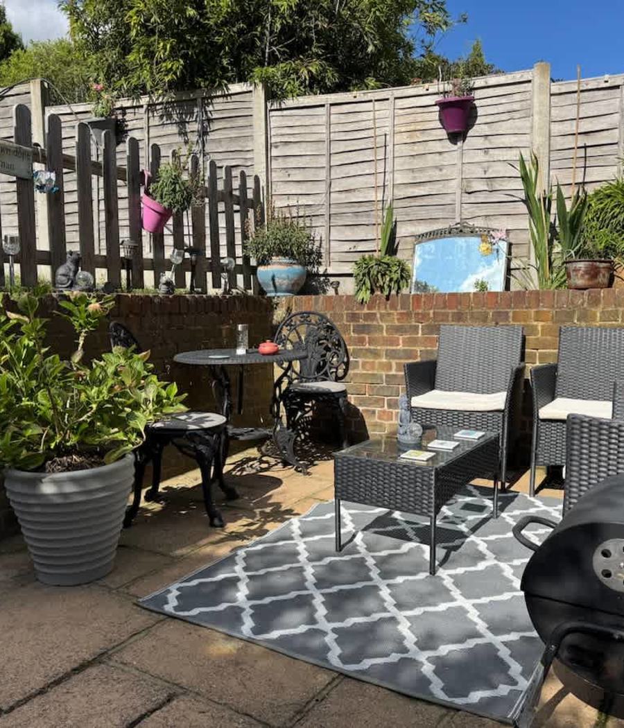 Sunny patio area at one of our homes in Rochester