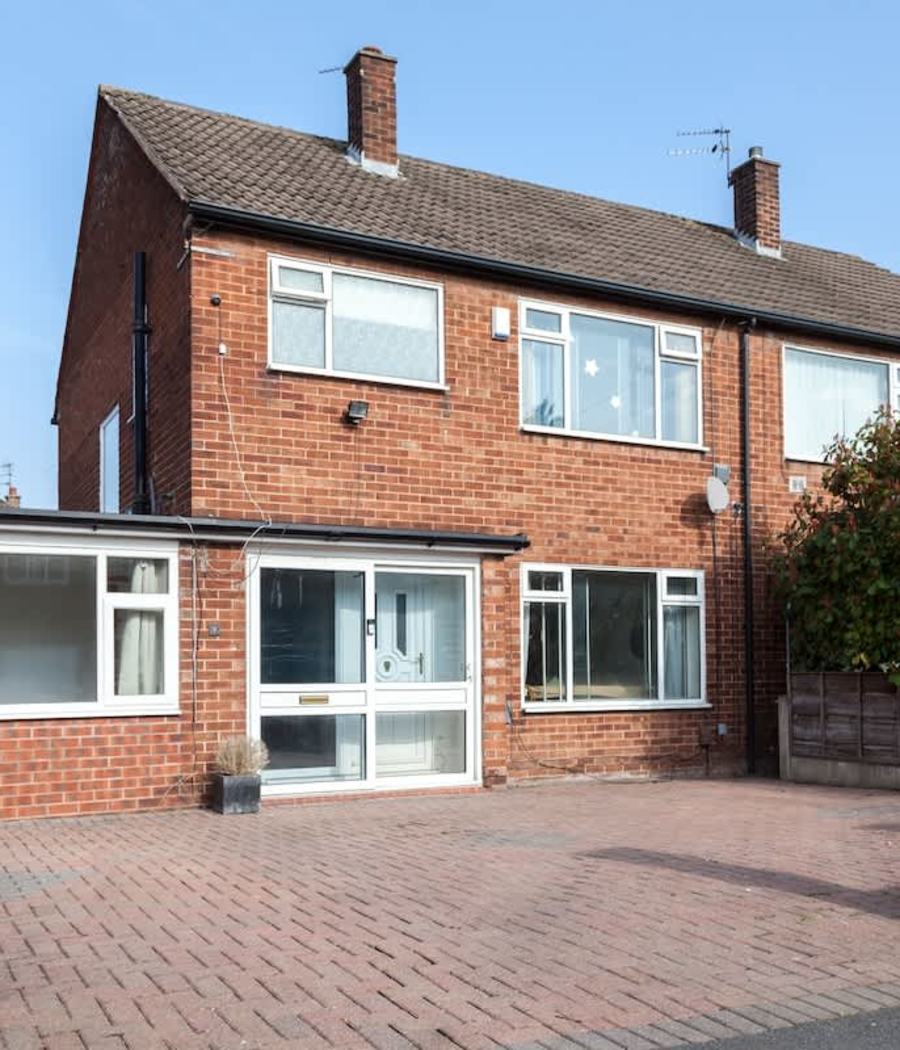 The front of our Stockport house