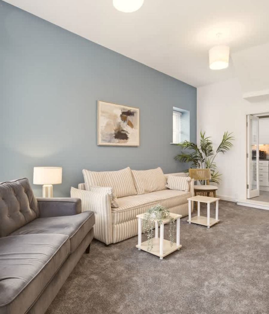The living and dining room in our Whitley Bay house