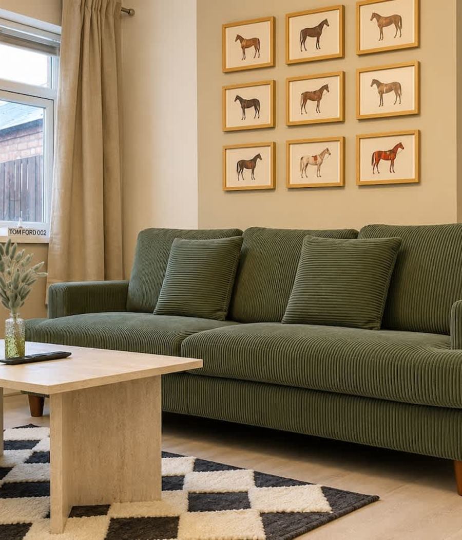 The sofa and coffee table in our Coventry house