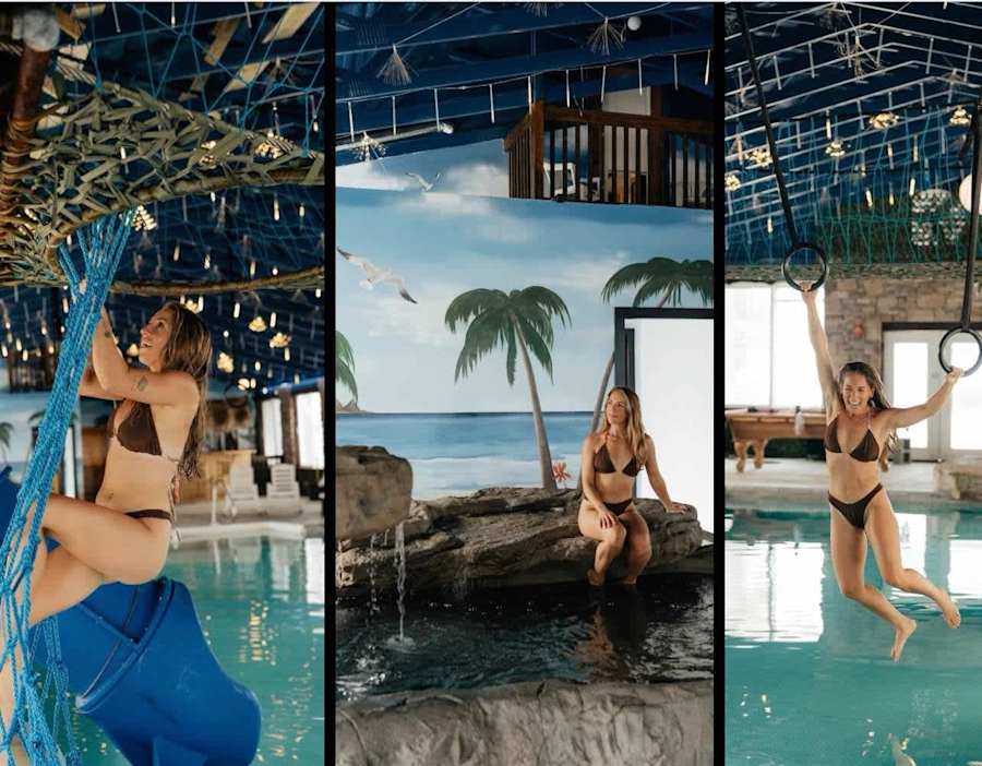 By booking a Treetop Escapes vacation, you will have access to the amenities at Paradise Pointe (a 30 minute drive from Treetops) including our indoor pool. Please see listing details for more information.