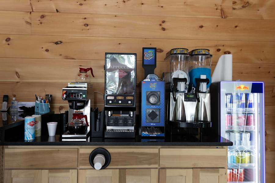Coffee & slushy bar in our store
