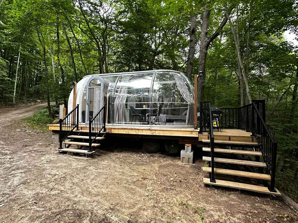 Studio Capsule House Glamping Dome #31 at Mill Lake Unique Cabins — photograph 1