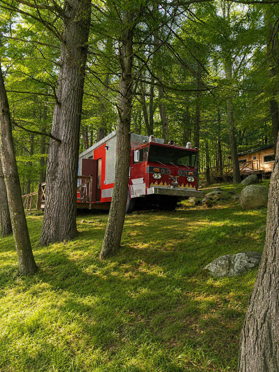 Fire Truck Cottage #50 at Mill Lake Unique Cabins — photograph 2