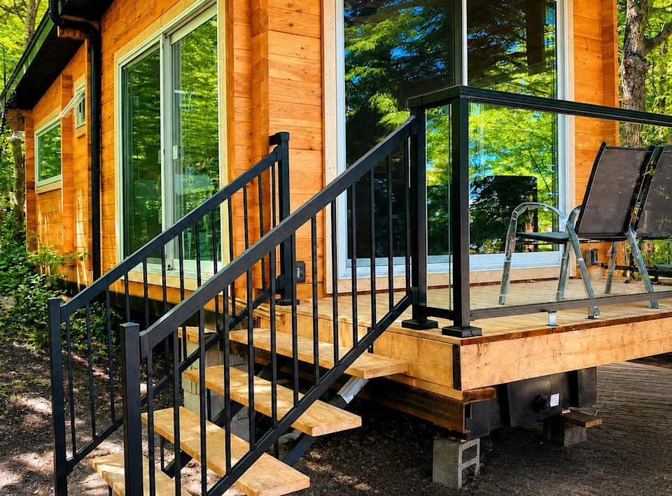 1-Bedroom Unique Eco Log Cabin #105 at Mill Lake Unique Cabins — photograph 1