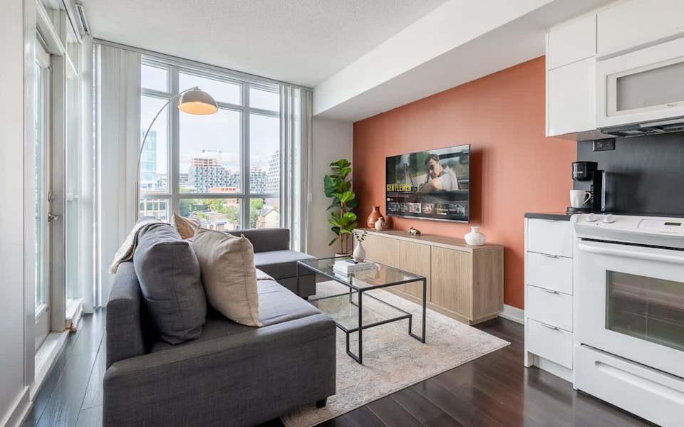 Sleek 1BR Den City Place Oasis w Balcony & TV